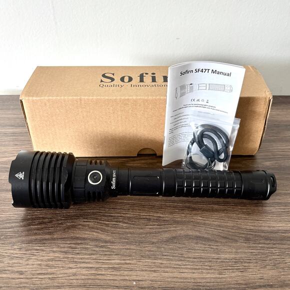 Sofirn SF47T Tactical Thrower Flashlight - 1500lm 1100m - Black - Picture 1 of 2